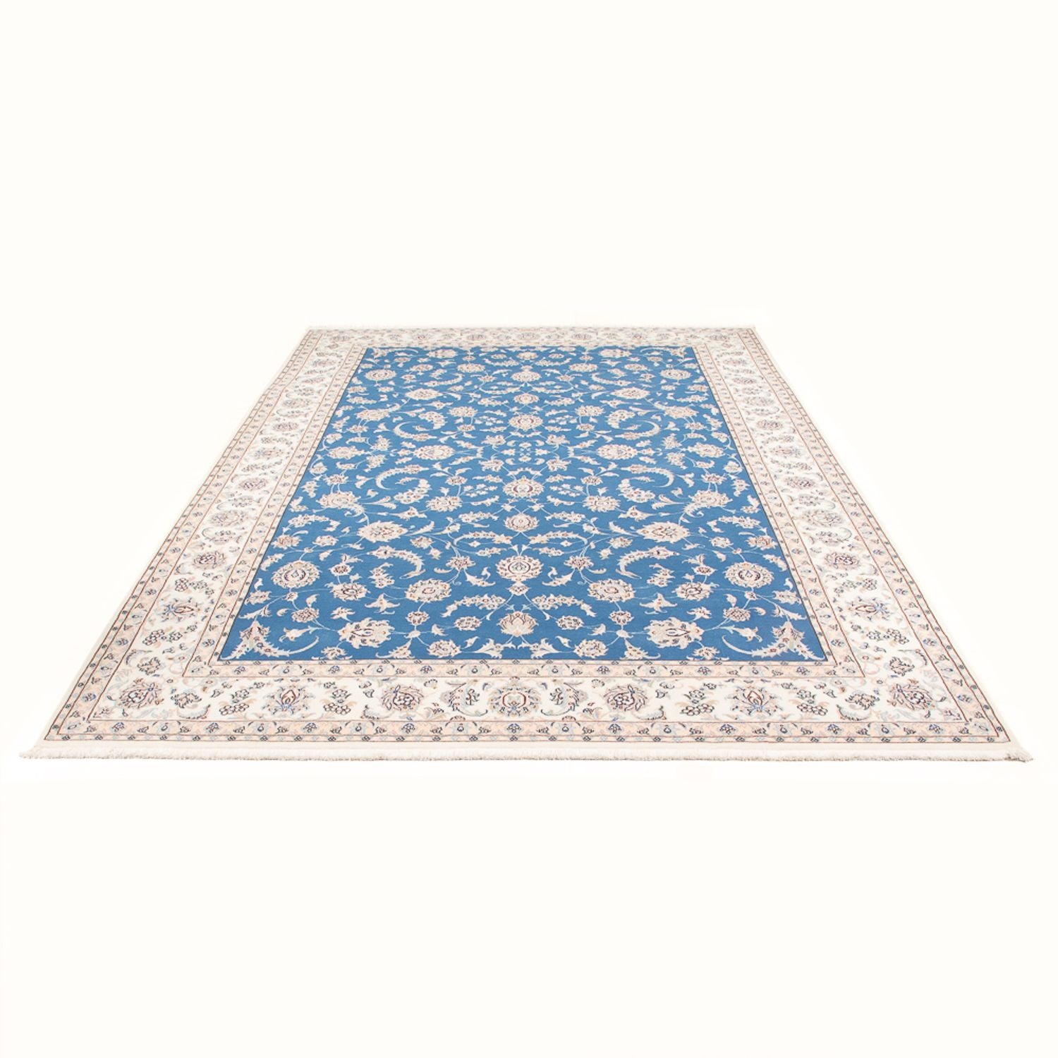 Tapis persan - Nain - Premium - 302 x 203 cm - bleu clair