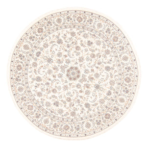 Tapis persan - Nain ronde  - 203 x 200 cm - crème