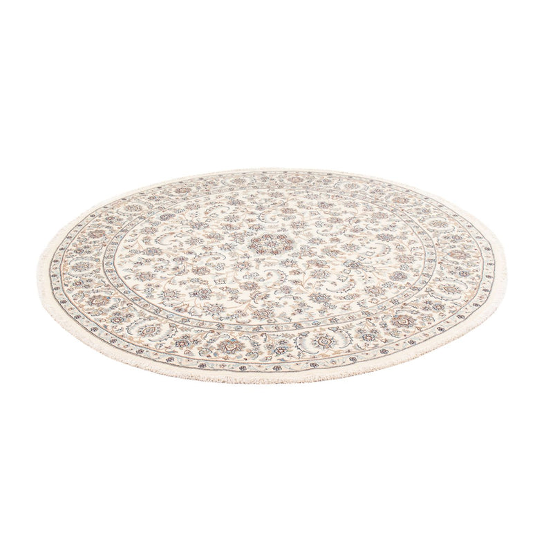 Tapis persan - Nain ronde  - 203 x 200 cm - crème