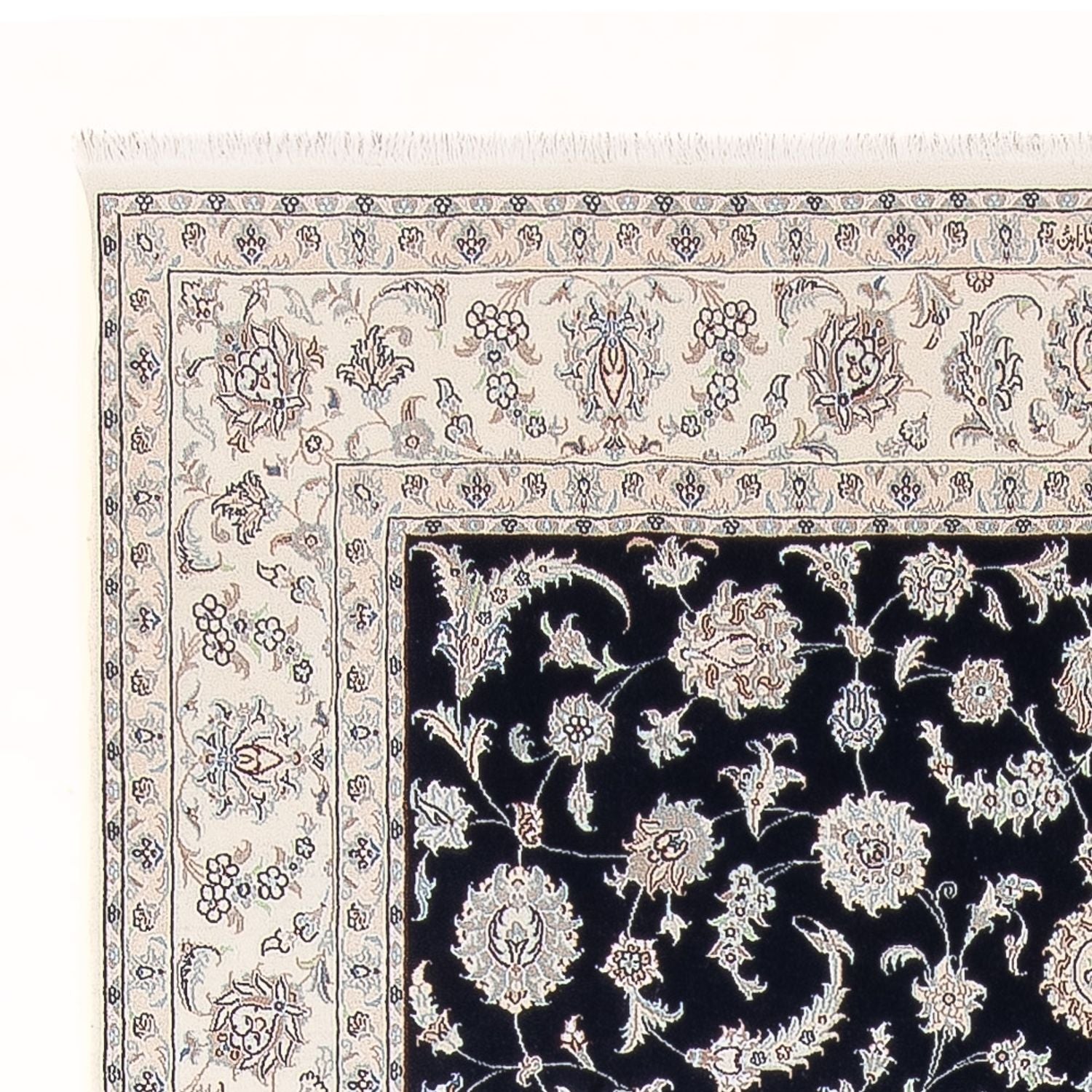 Tapis persan - Nain - Premium - 297 x 198 cm - bleu foncé