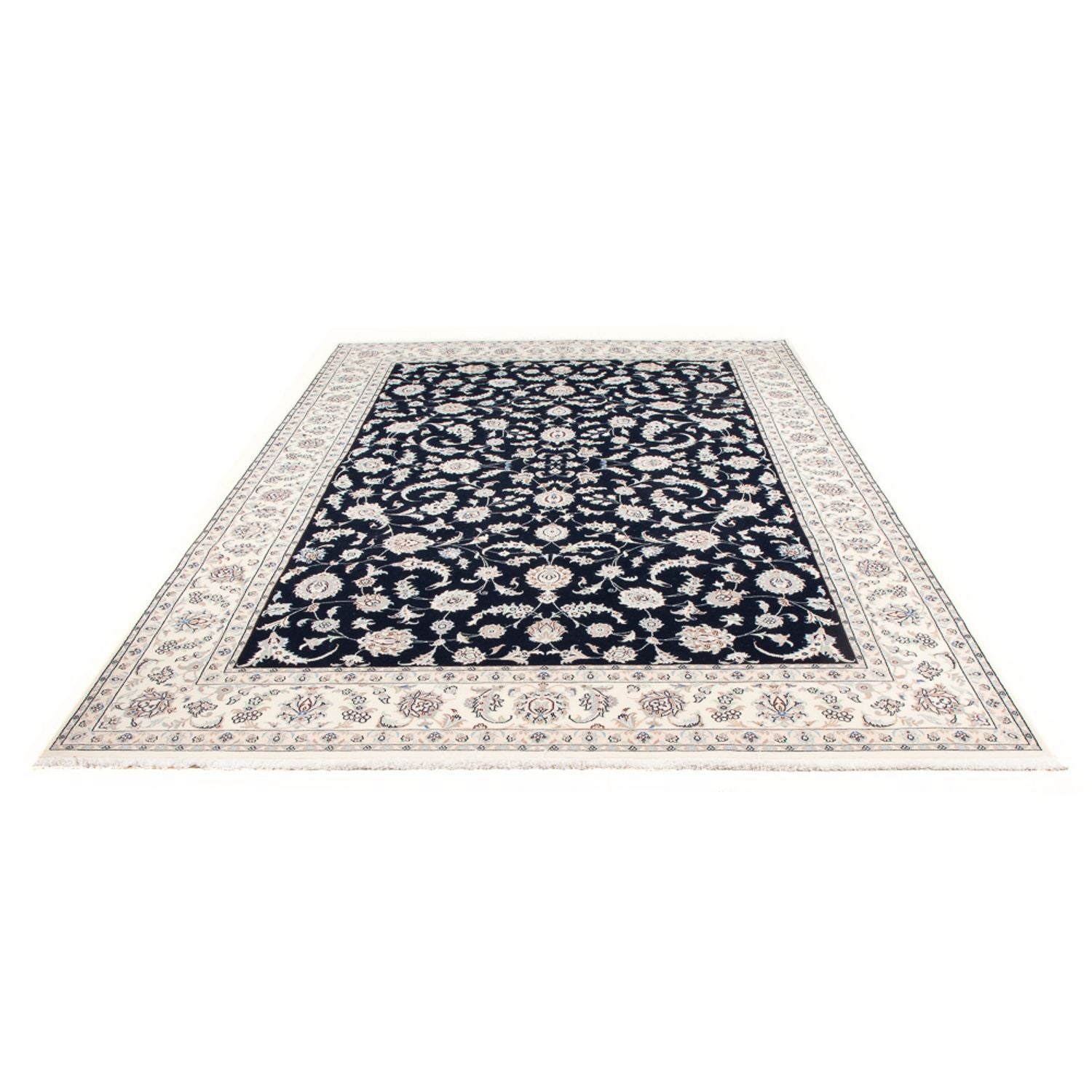 Tapis persan - Nain - Premium - 297 x 198 cm - bleu foncé