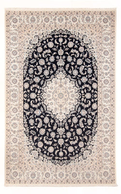 Tapis persan - Nain - Premium - 300 x 200 cm - bleu foncé