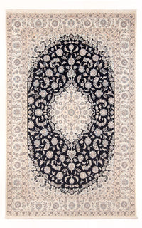 Tapis persan - Nain - Premium - 300 x 200 cm - bleu foncé