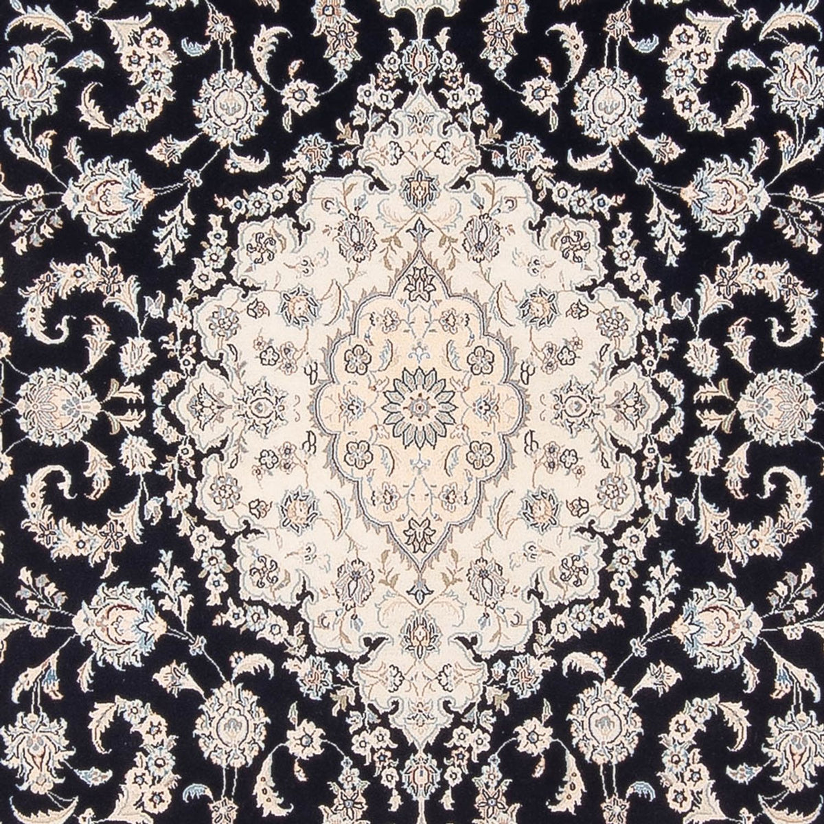 Tapis persan - Nain - Premium - 300 x 200 cm - bleu foncé