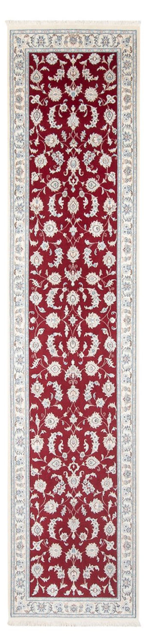 Tapis de couloir Tapis persan - Nain - Premium - 346 x 86 cm - rouge
