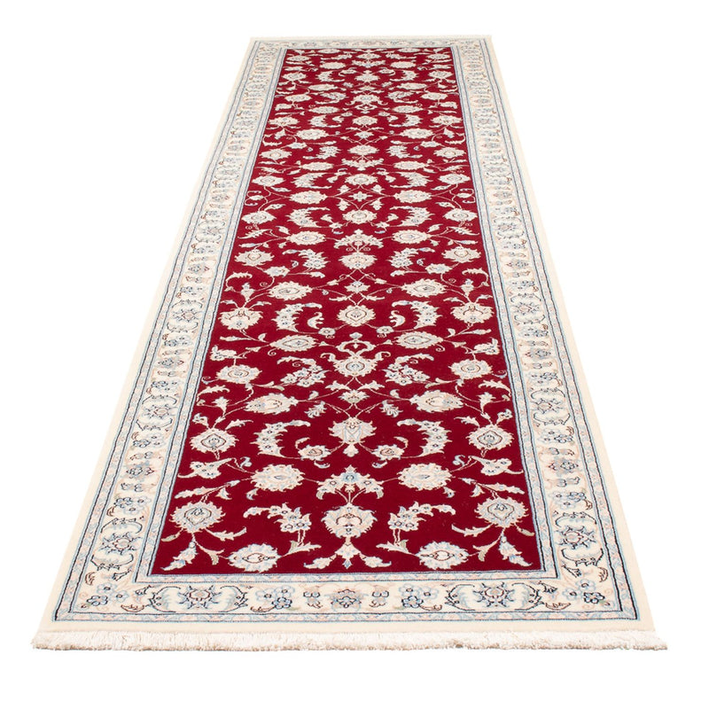 Tapis de couloir Tapis persan - Nain - Premium - 346 x 86 cm - rouge