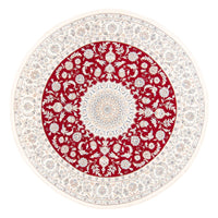 Tapis persan - Nain ronde  - 200 x 200 cm - rouge
