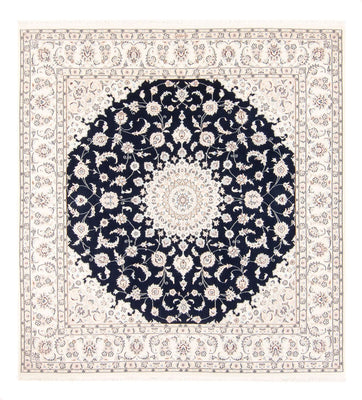 Tapis persan - Nain carré  - 210 x 200 cm - bleu foncé