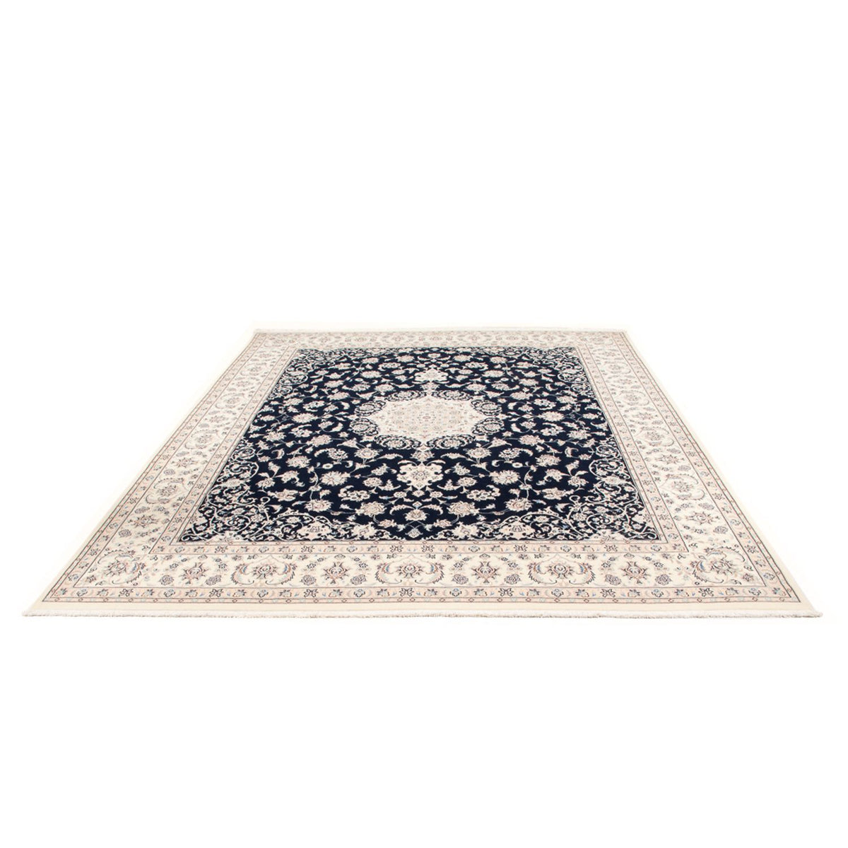 Tapis persan - Nain - Premium - 305 x 248 cm - bleu foncé