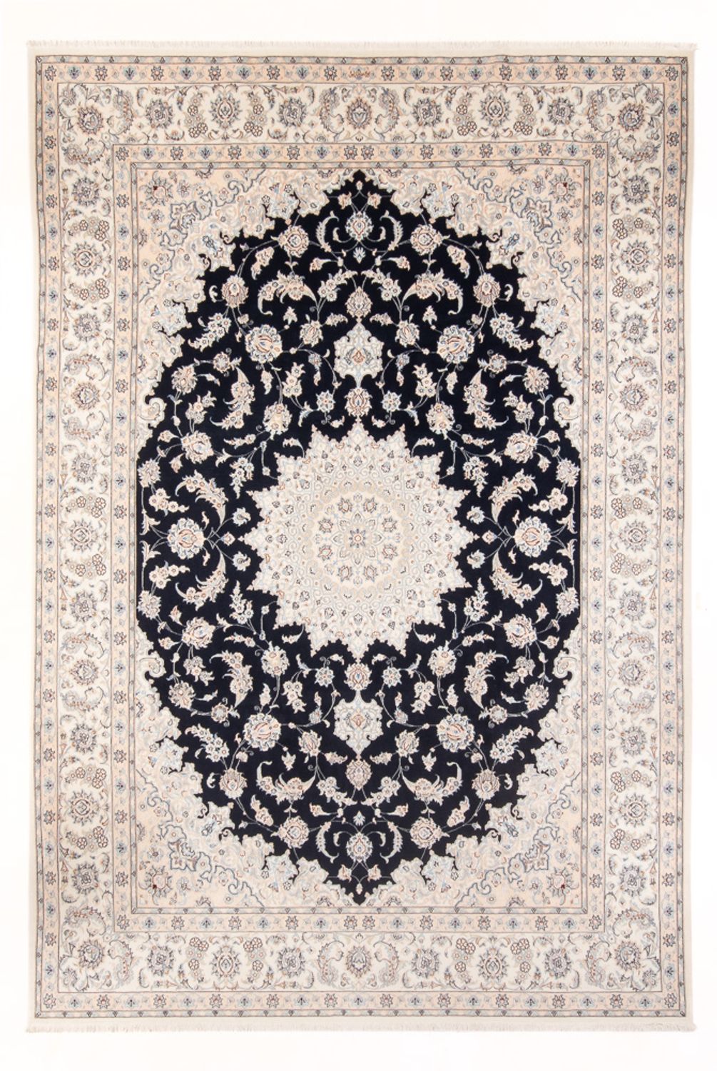 Tapis persan - Nain - Premium - 344 x 245 cm - bleu foncé