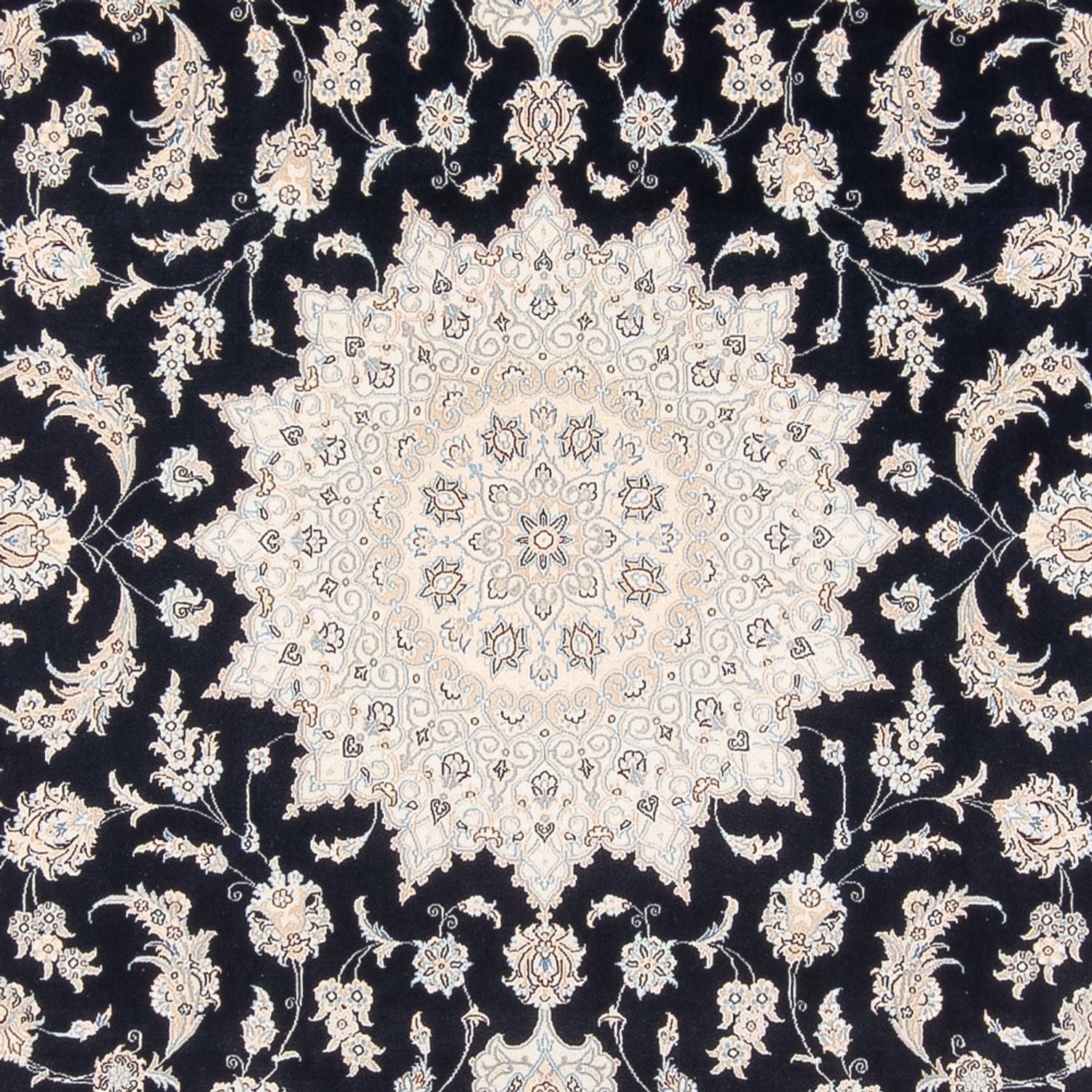 Tapis persan - Nain - Premium - 344 x 245 cm - bleu foncé
