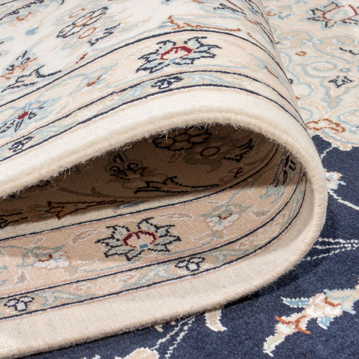 Tapis persan - Nain - Premium - 344 x 245 cm - bleu foncé