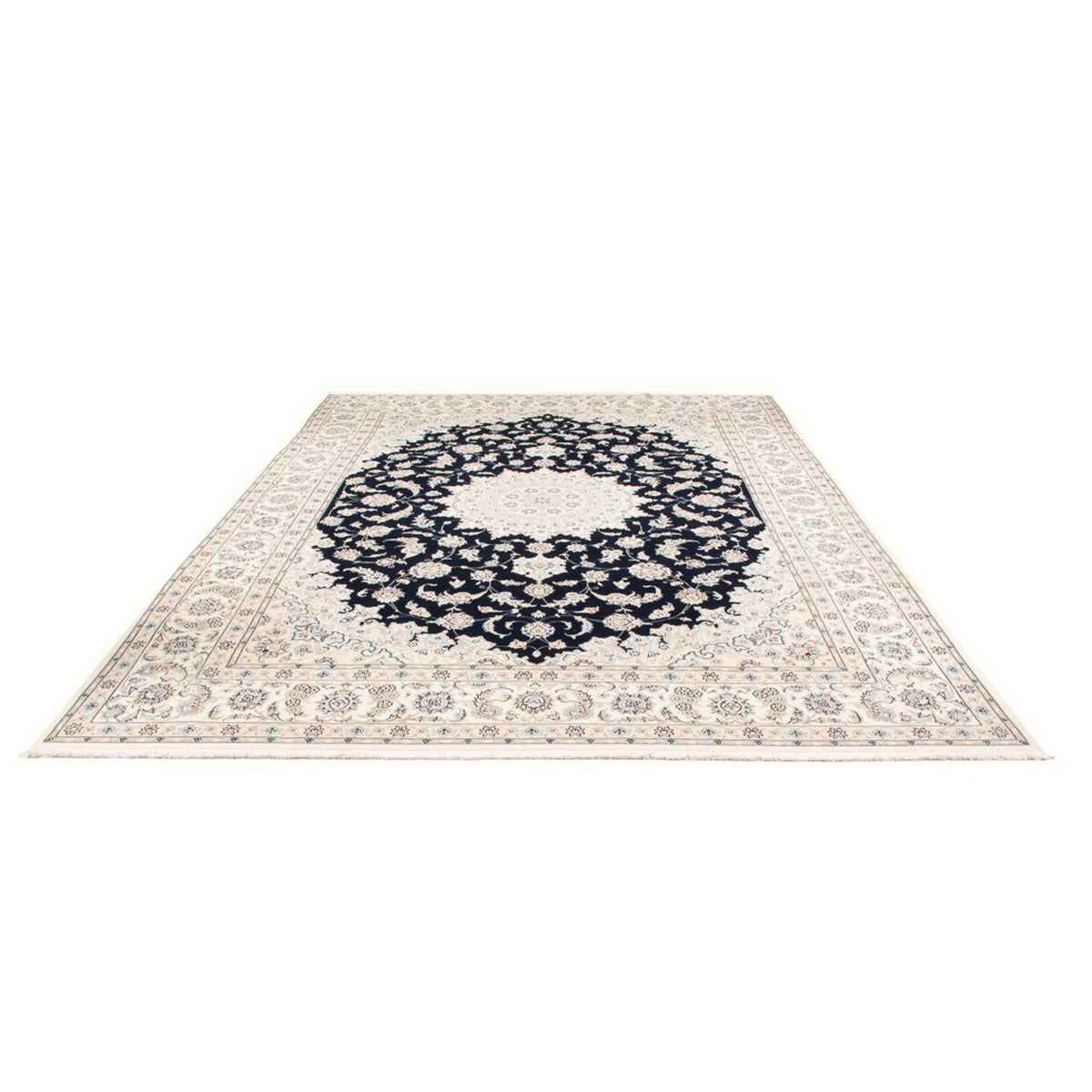 Tapis persan - Nain - Premium - 344 x 245 cm - bleu foncé