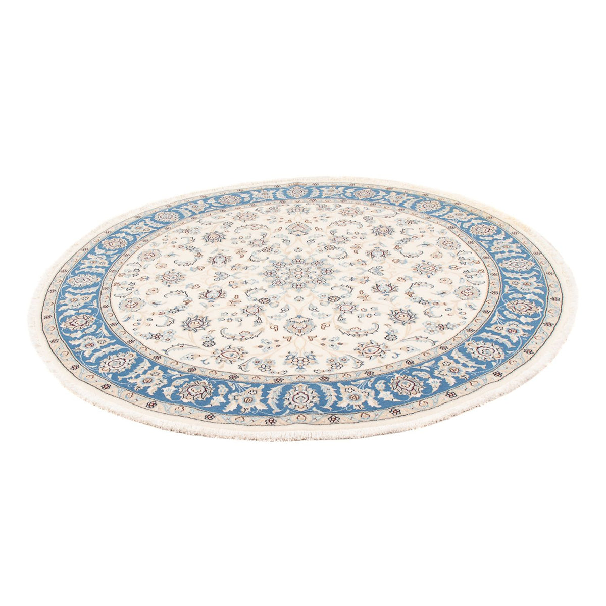Tapis persan - Nain - Premium ronde  - 149 x 149 cm - crème