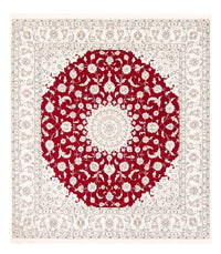 Tapis persan - Nain carré  - 210 x 194 cm - rouge