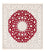 Tapis persan - Nain carré  - 210 x 194 cm - rouge