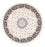 Tapis persan - Nain ronde  - 200 x 200 cm - crème