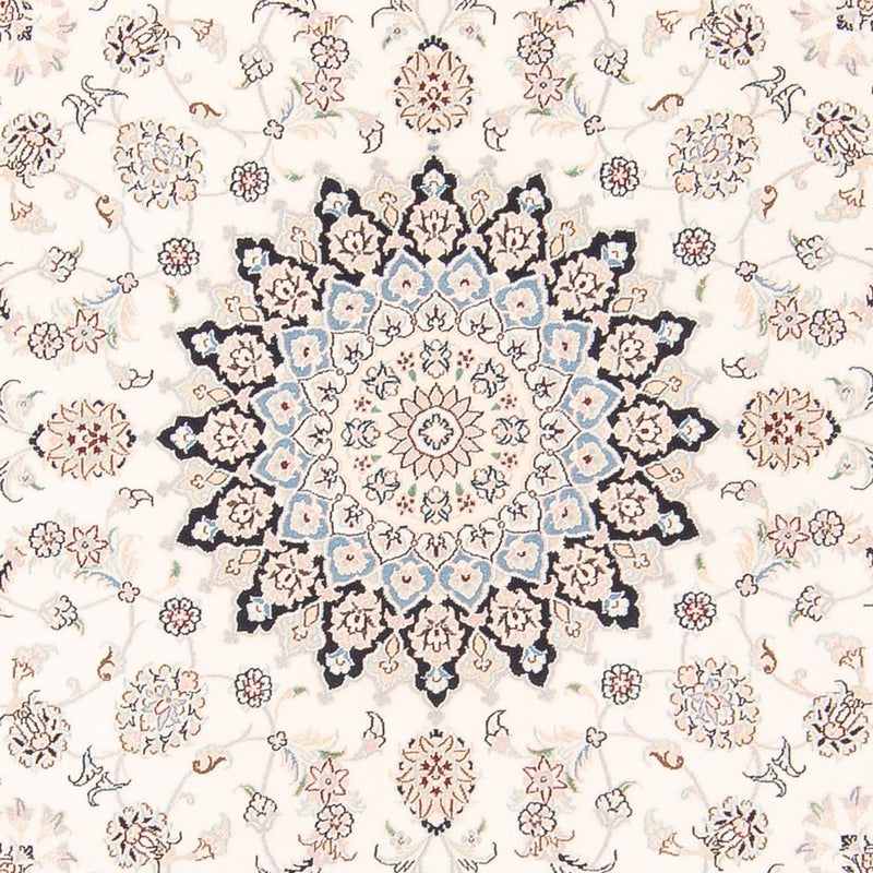 Tapis persan - Nain ronde  - 200 x 200 cm - crème