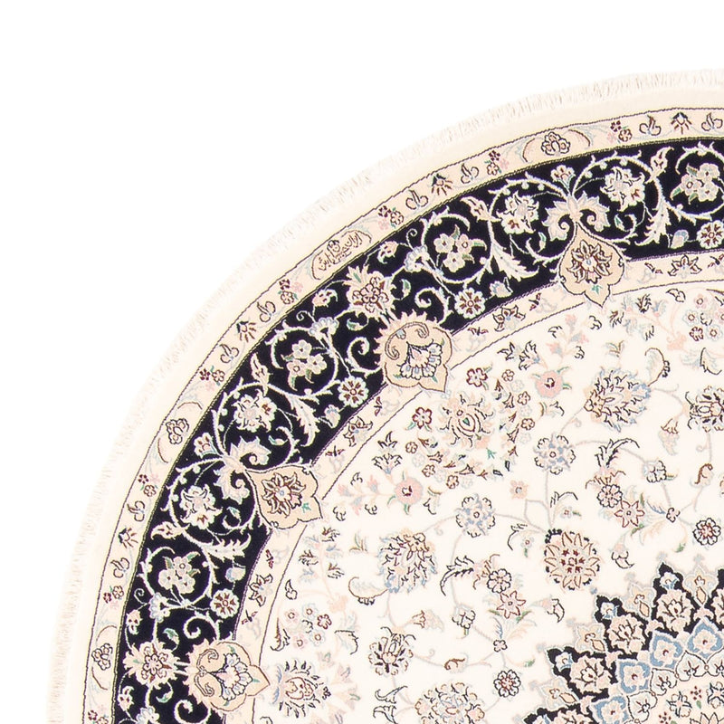 Tapis persan - Nain ronde  - 200 x 200 cm - crème