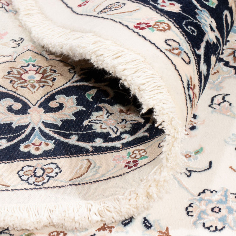 Tapis persan - Nain ronde  - 200 x 200 cm - crème