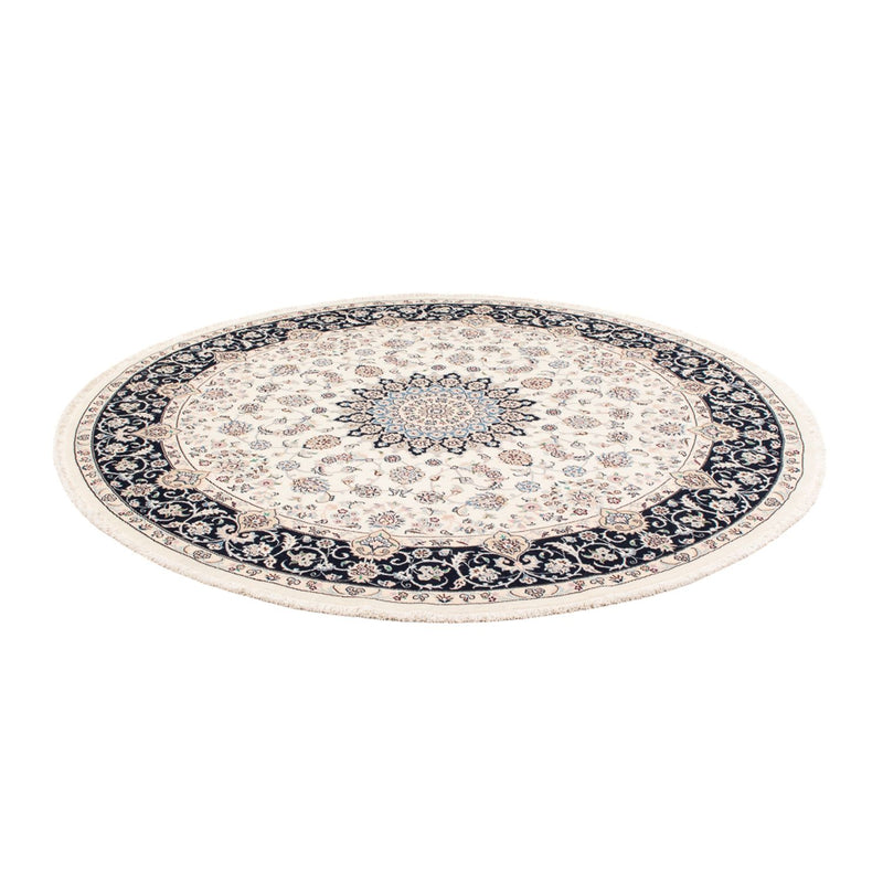 Tapis persan - Nain ronde  - 200 x 200 cm - crème