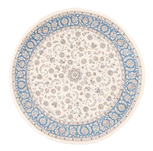 Tapis persan - Nain ronde  - 200 x 200 cm - crème