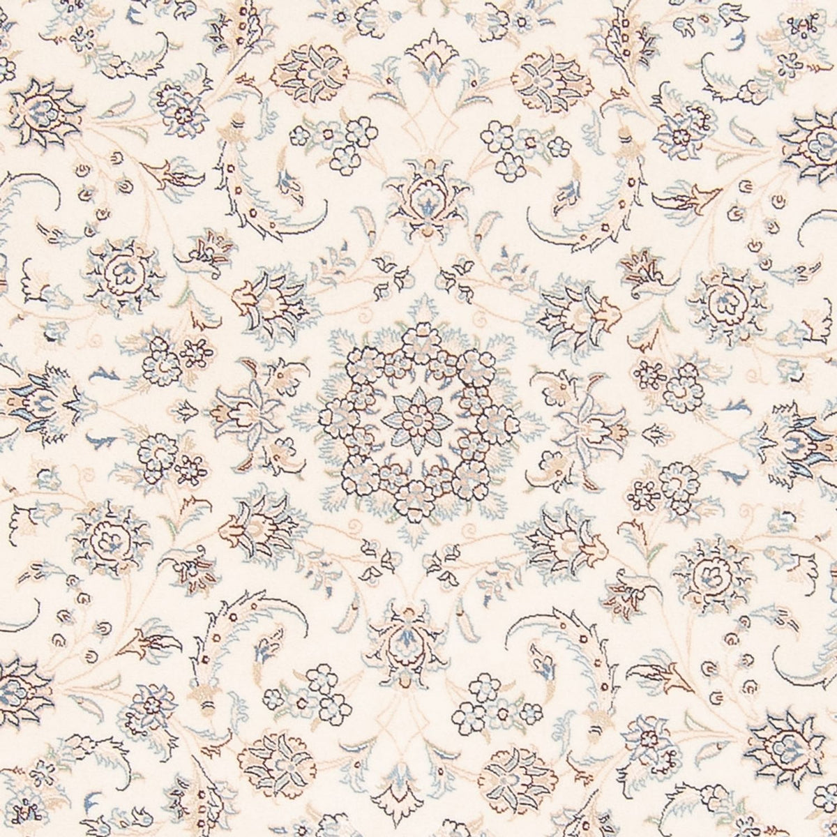 Tapis persan - Nain ronde  - 200 x 200 cm - crème
