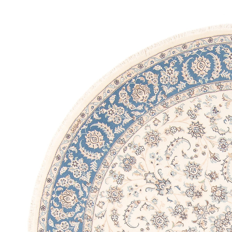 Tapis persan - Nain ronde  - 200 x 200 cm - crème