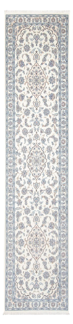 Tapis de couloir Tapis persan - Nain - Premium - 340 x 84 cm - crème