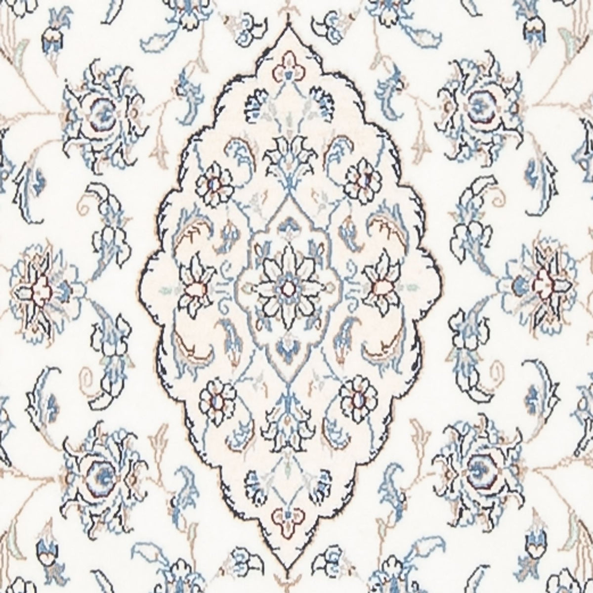 Tapis de couloir Tapis persan - Nain - Premium - 340 x 84 cm - crème