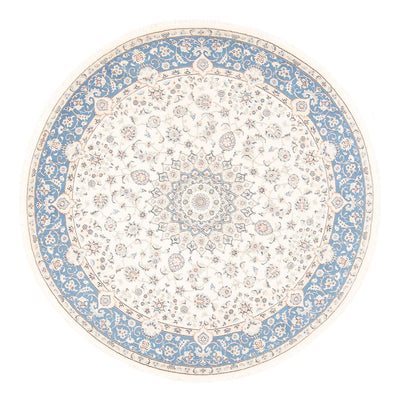 Tapis persan - Nain ronde  - 200 x 200 cm - crème