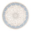 Tapis persan - Nain ronde  - 200 x 200 cm - crème