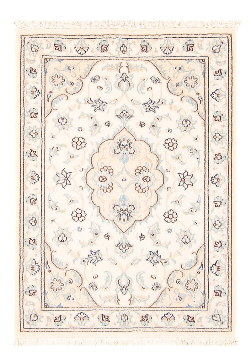 Tapis persan - Nain - 91 x 60 cm - beige