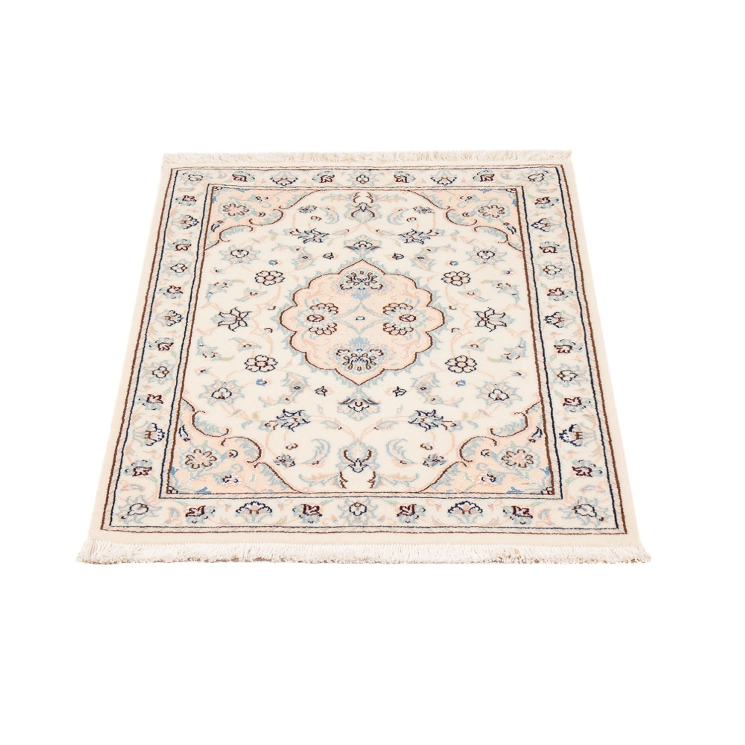 Tapis persan - Nain - 91 x 60 cm - beige