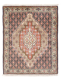 Tapis persan - Classique - 105 x 78 cm - bleu foncé