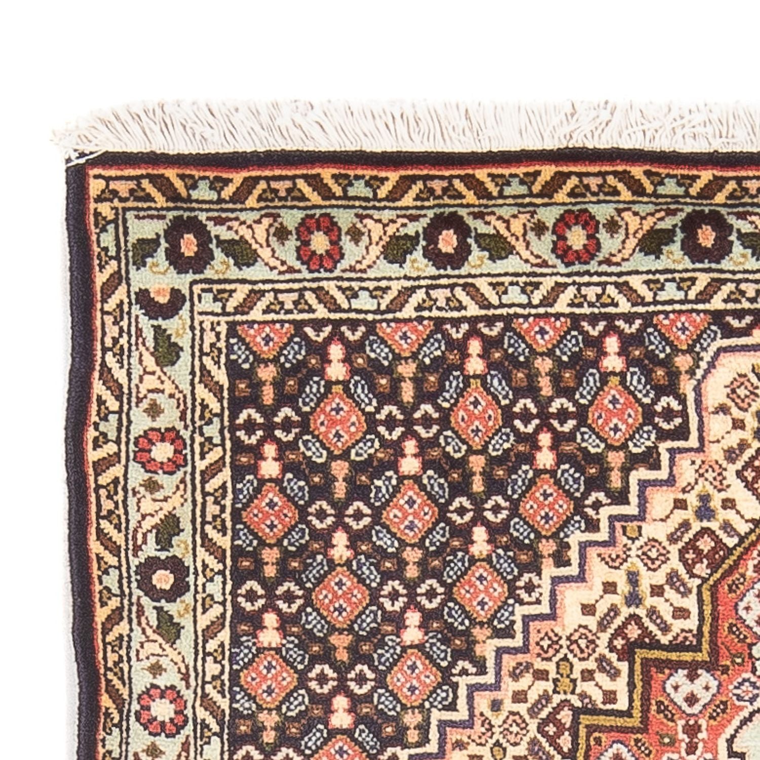 Tapis persan - Classique - 105 x 78 cm - bleu foncé