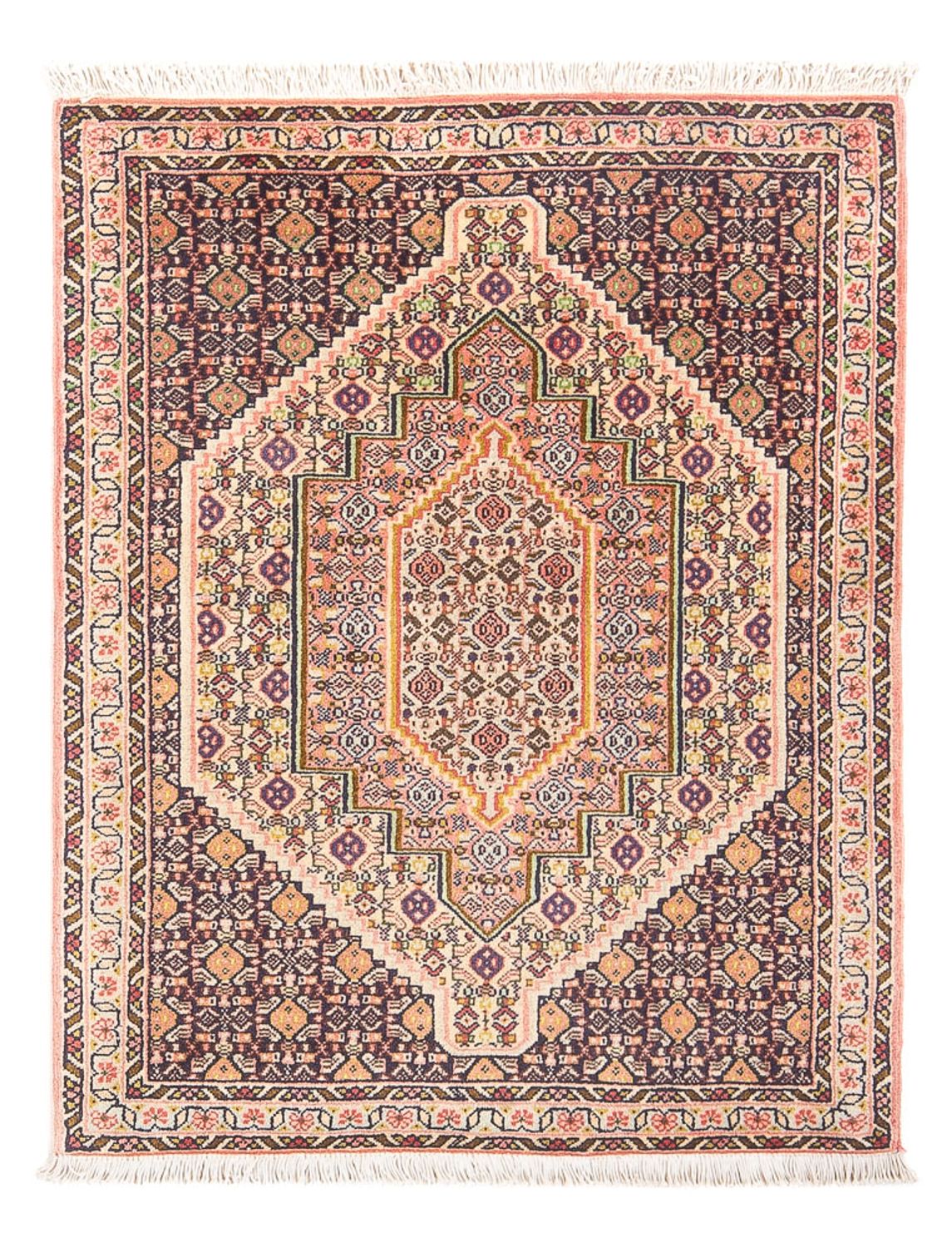 Tapis persan - Classique - 98 x 75 cm - bleu foncé
