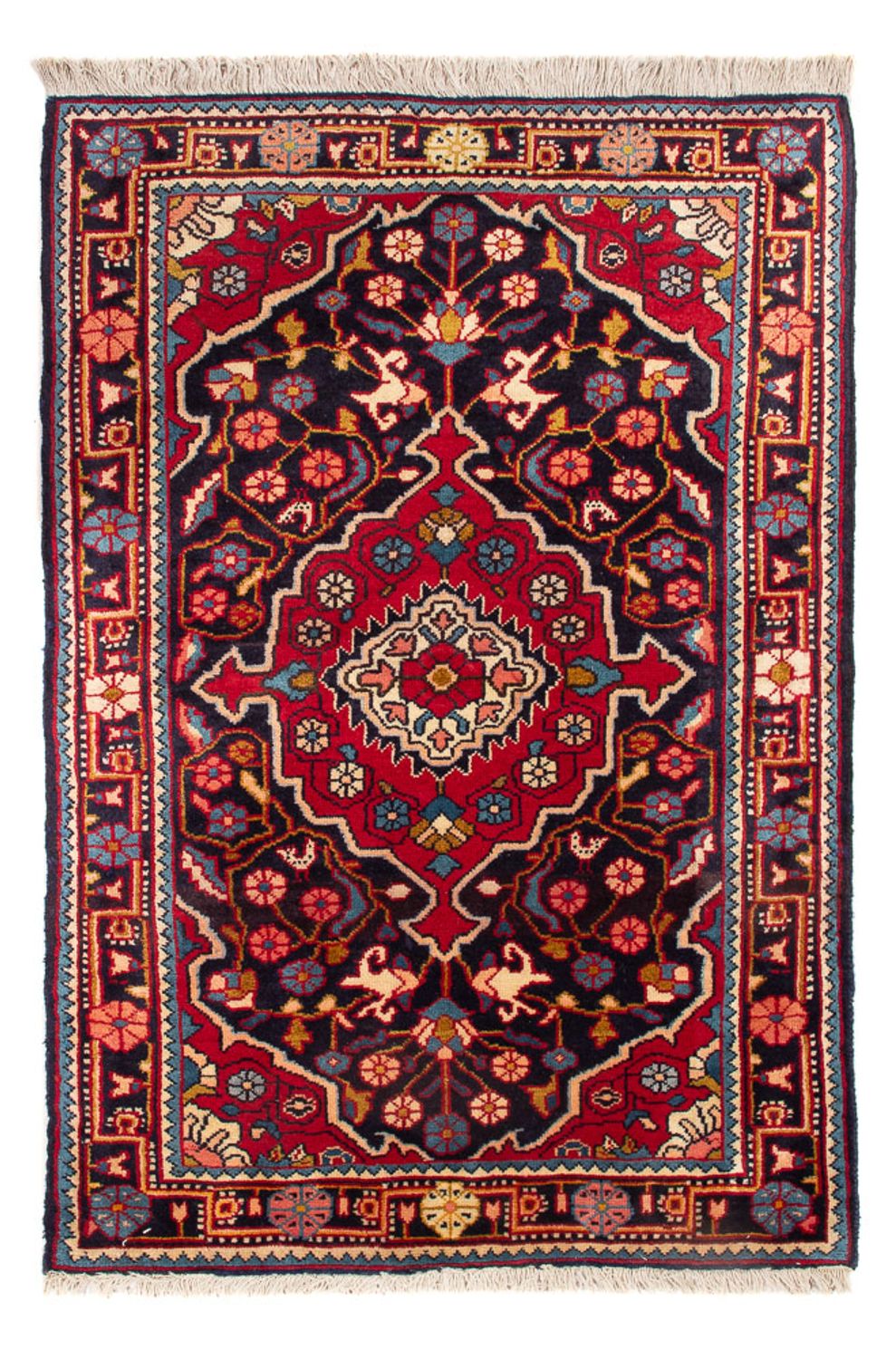 Tapis persan - Classique - 96 x 63 cm - bleu foncé