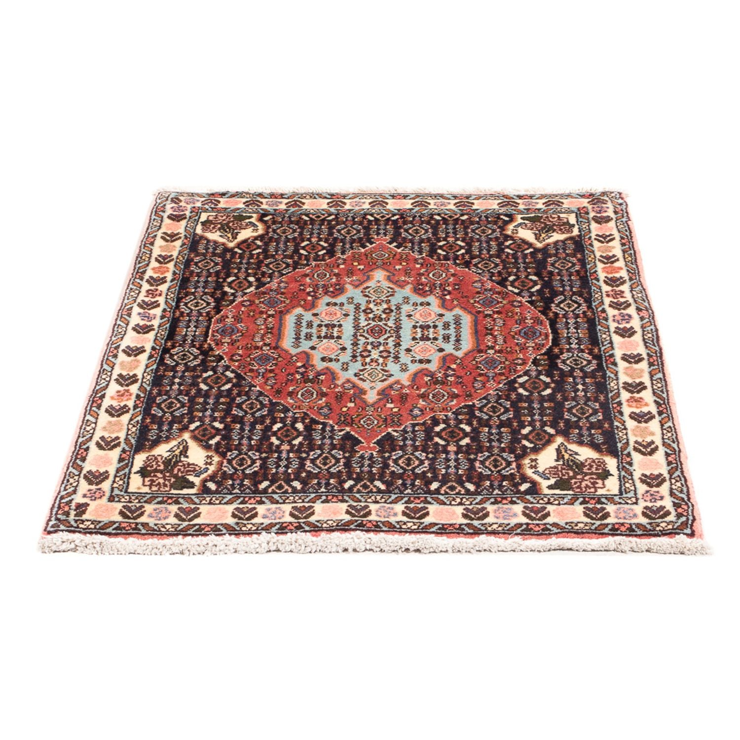 Tapis persan - Classique - 96 x 70 cm - bleu foncé