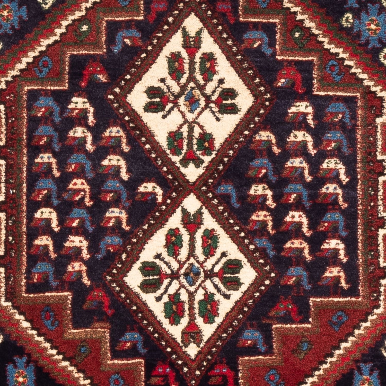 Tapis persan - Nomadic - 150 x 97 cm - bleu foncé