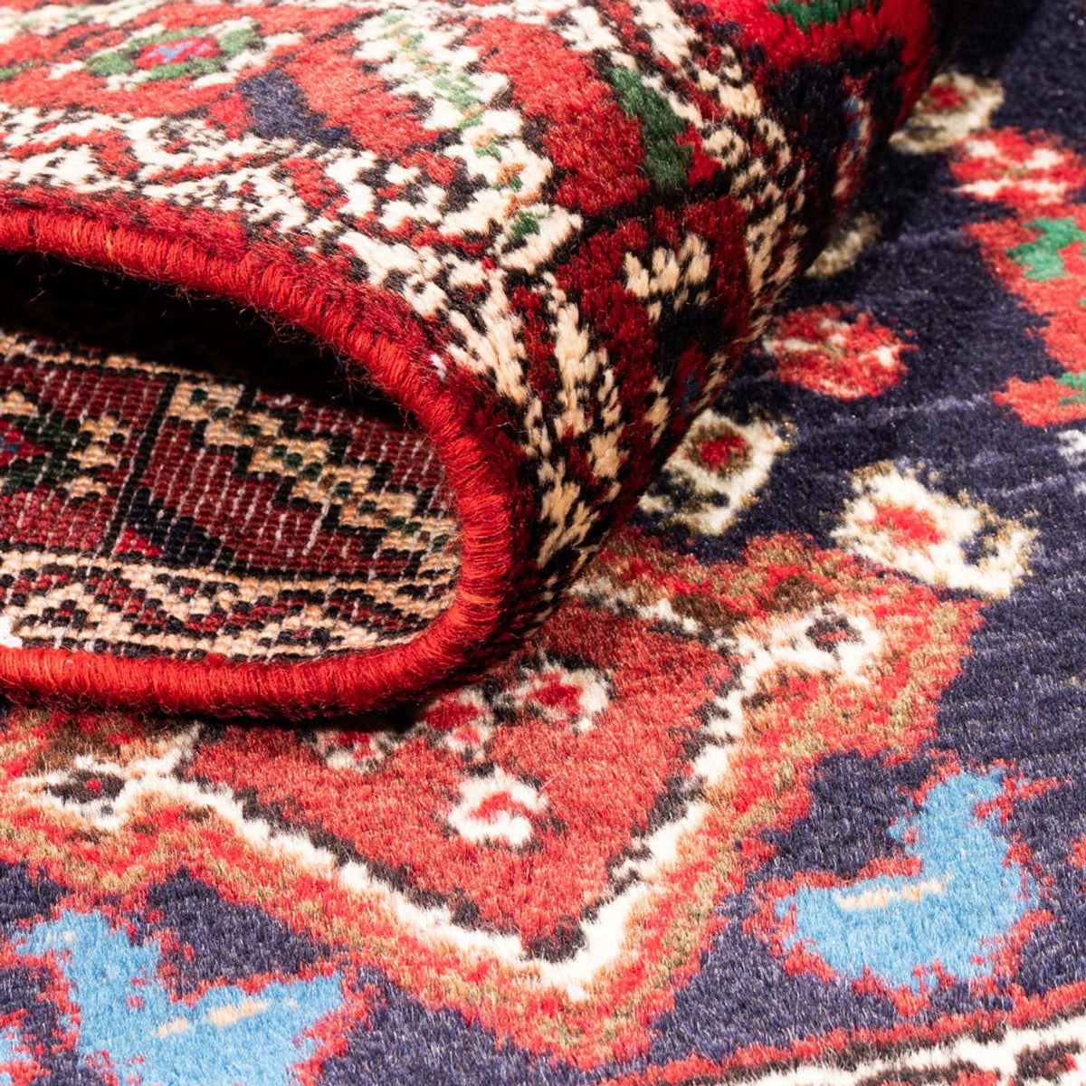 Tapis persan - Nomadic - 150 x 97 cm - bleu foncé