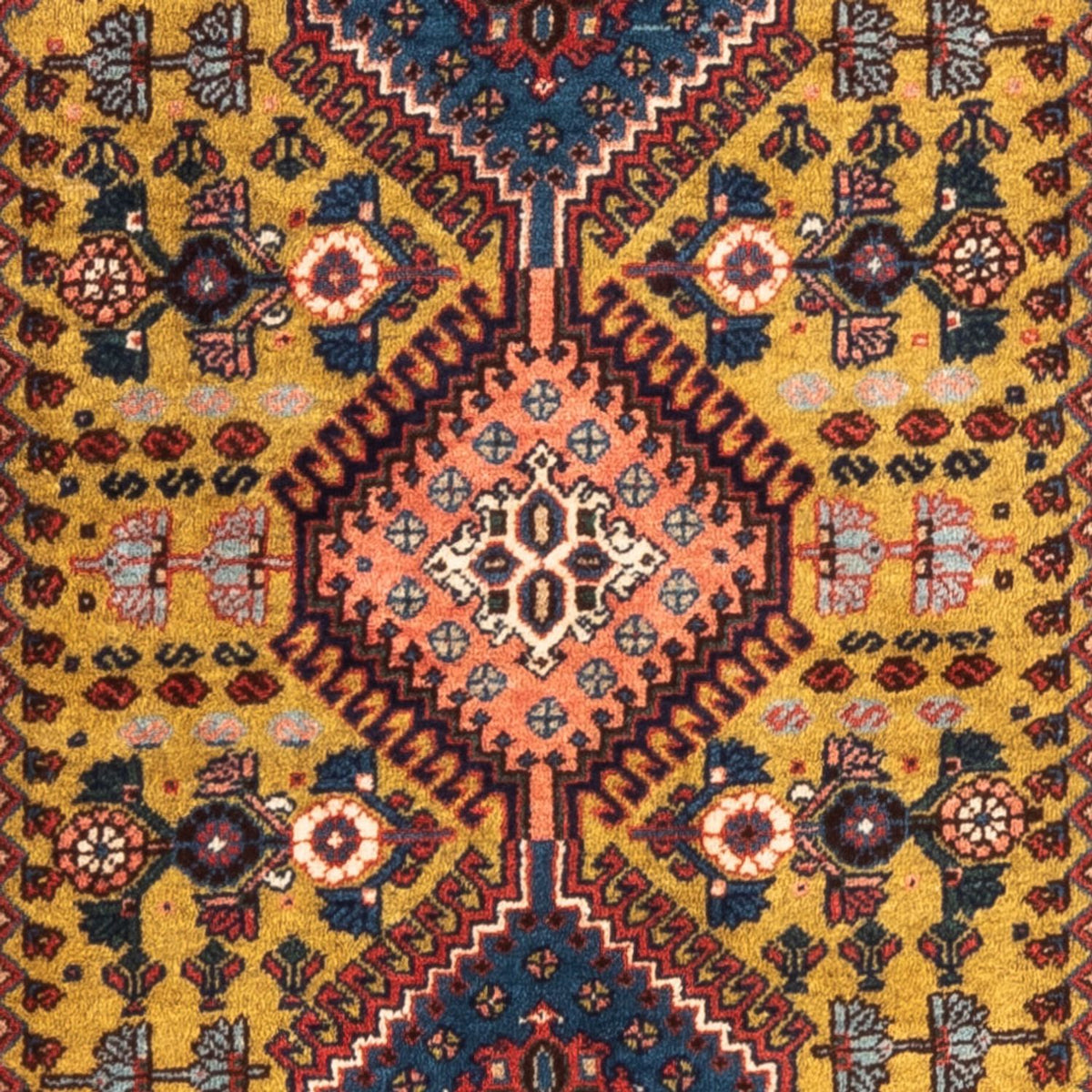 Tapis persan - Nomadic - 120 x 80 cm - jaune