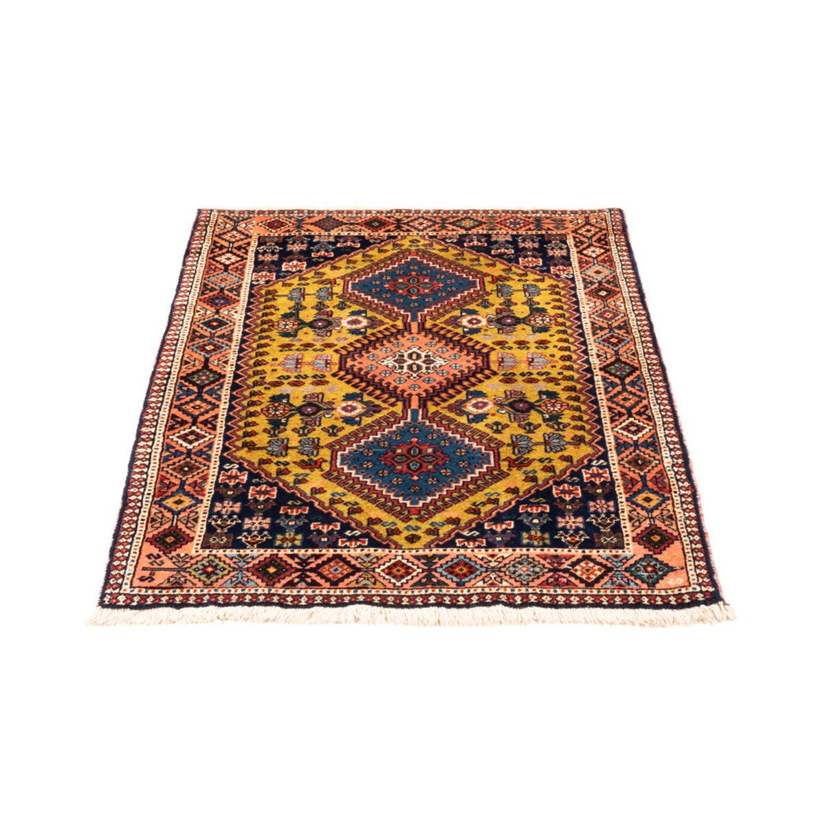 Tapis persan - Nomadic - 120 x 80 cm - jaune