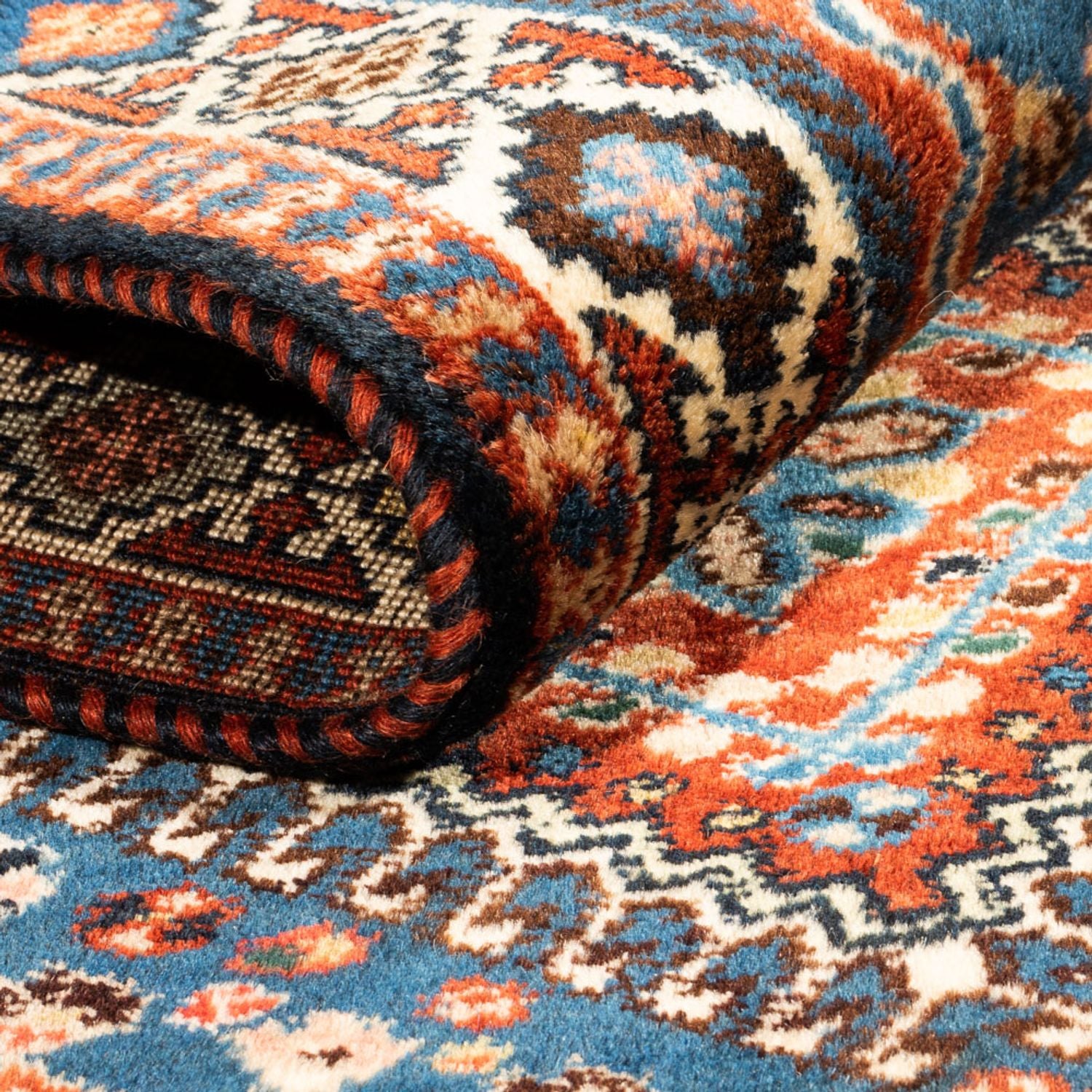Tapis persan - Nomadic - 122 x 75 cm - bleu