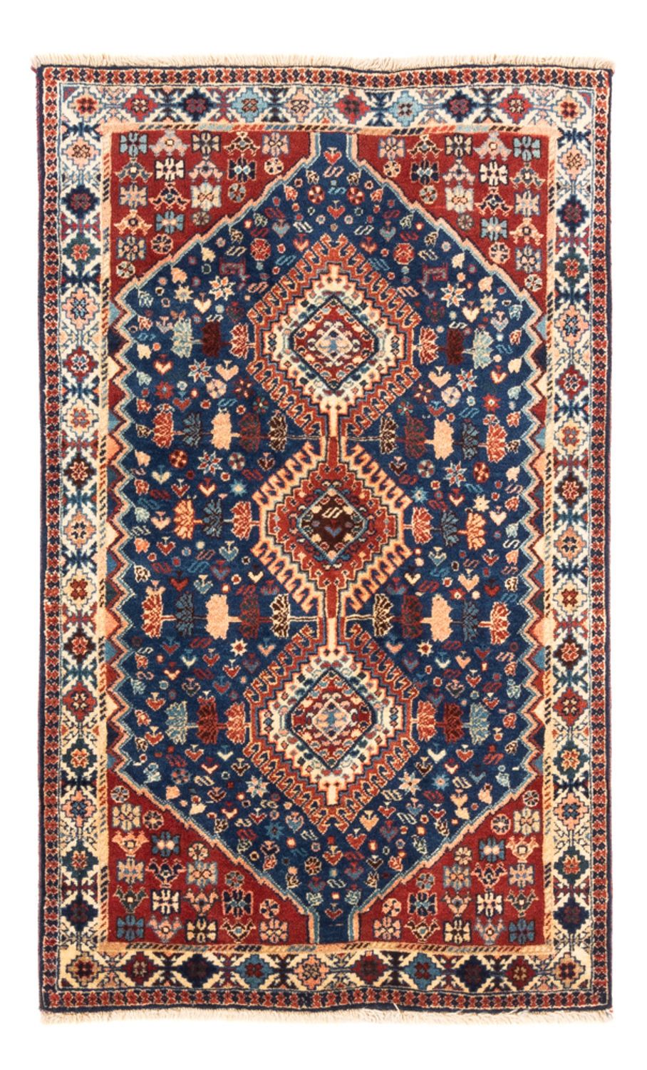 Tapis persan - Nomadic - 132 x 80 cm - bleu