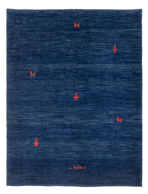 Tapis Gabbeh - Persan - 190 x 150 cm - bleu foncé