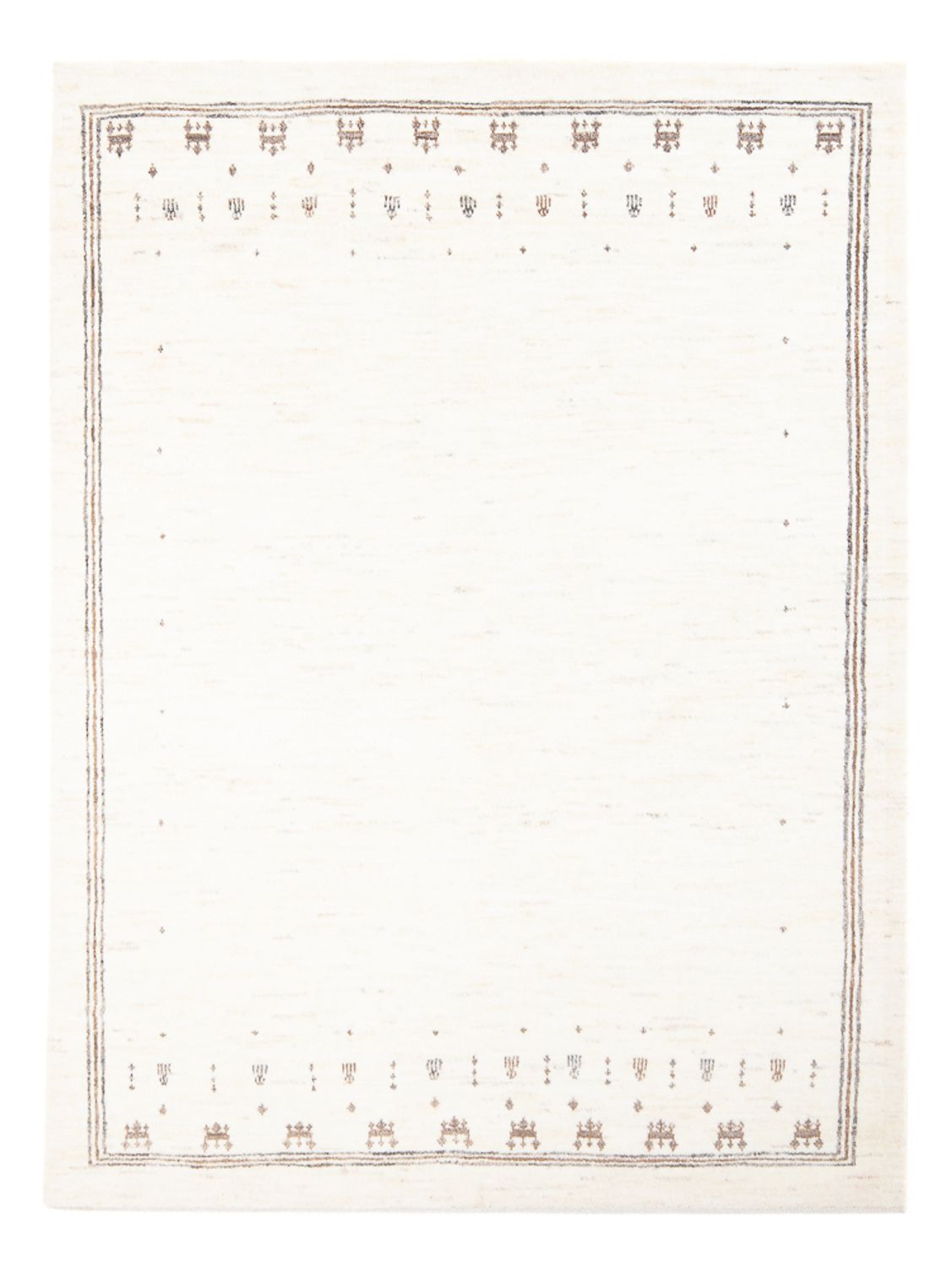 Tapis Gabbeh - Persan - 198 x 150 cm - blanc