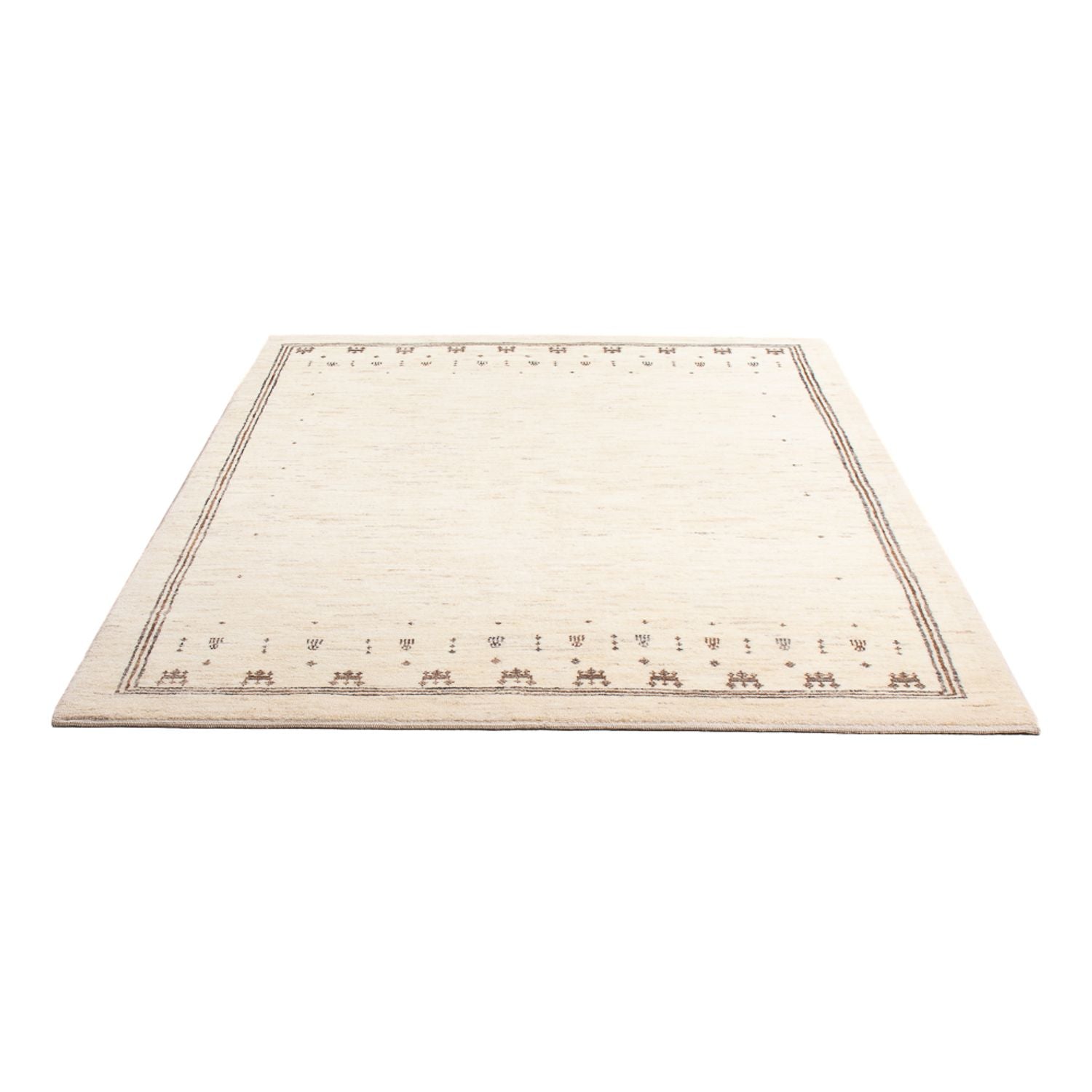 Tapis Gabbeh - Persan - 198 x 150 cm - blanc
