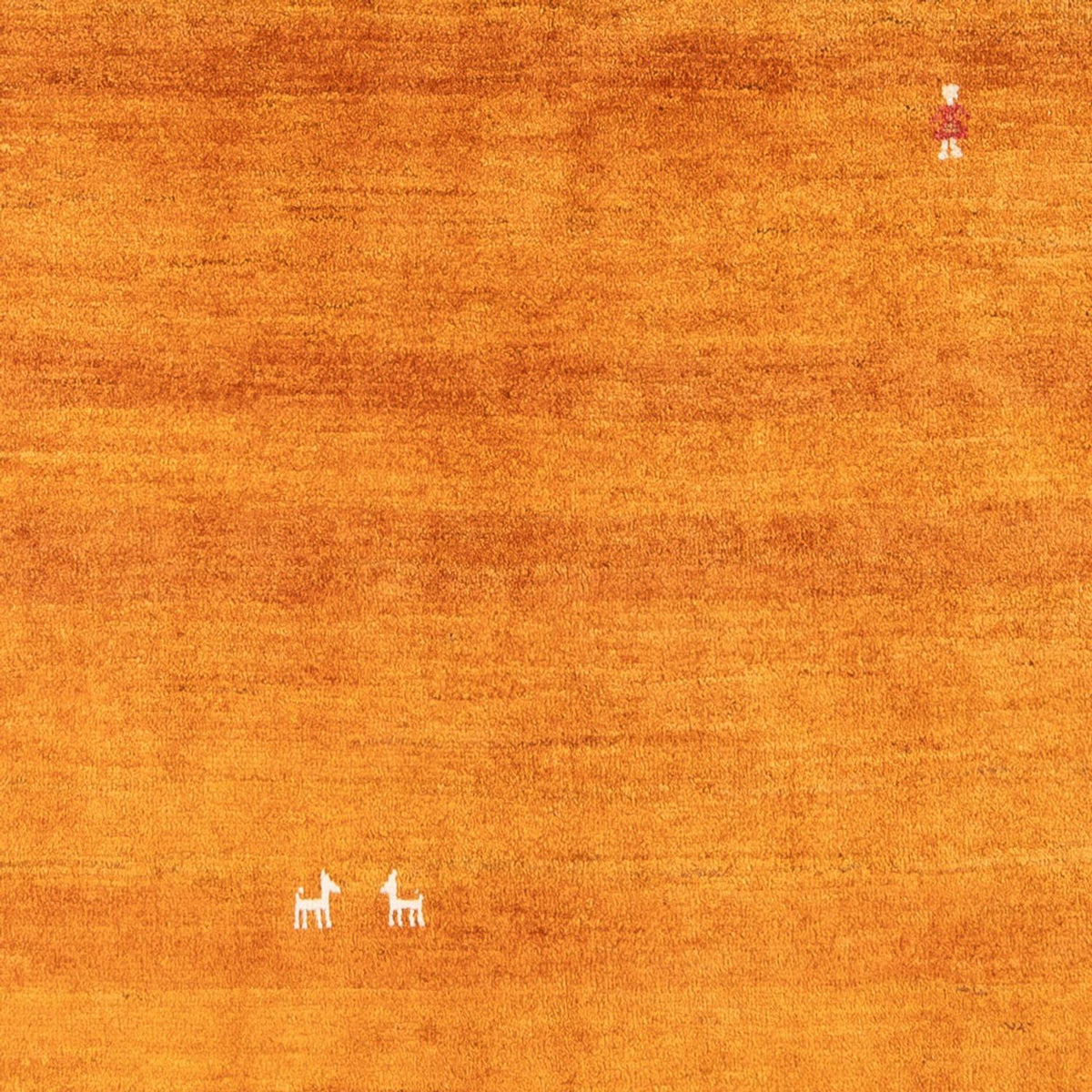 Tapis Gabbeh - Persan - 196 x 150 cm - orange