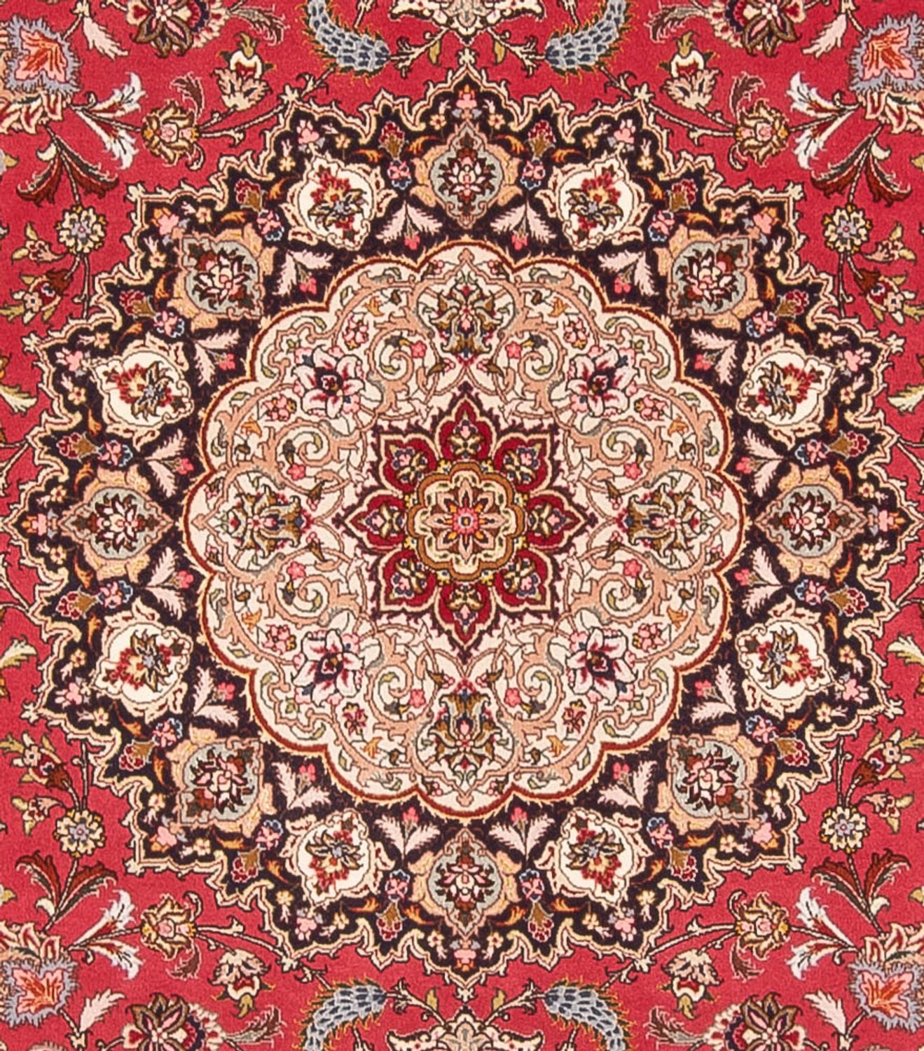Tapis persan - Tabriz - Royal carré  - 252 x 252 cm - rouge